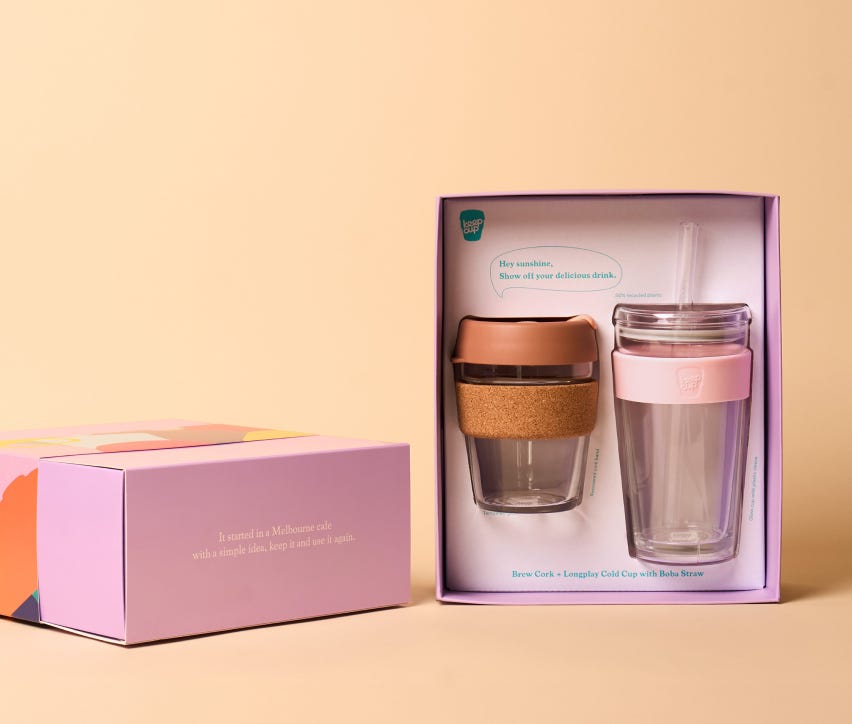 KeepCup Booked and Busy gift set in box
