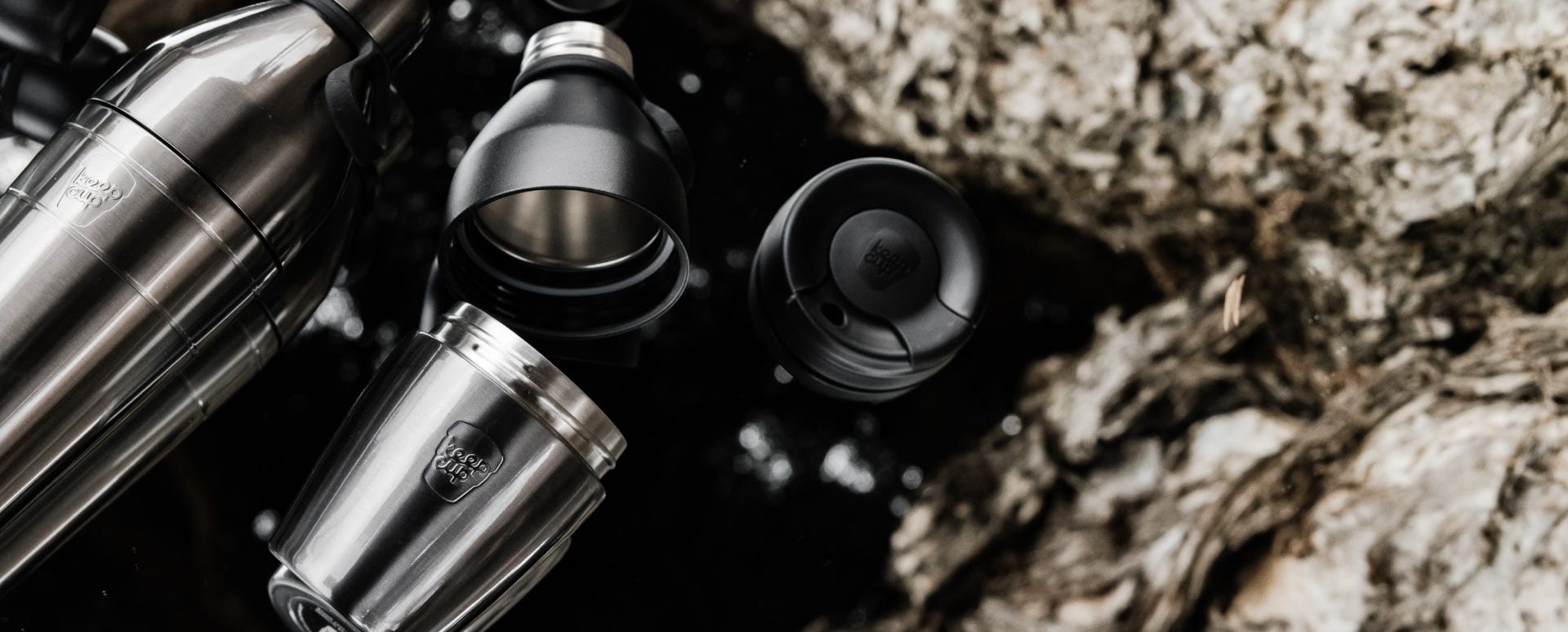 KeepCup Helix Bottle Nitro 8oz with tree bark